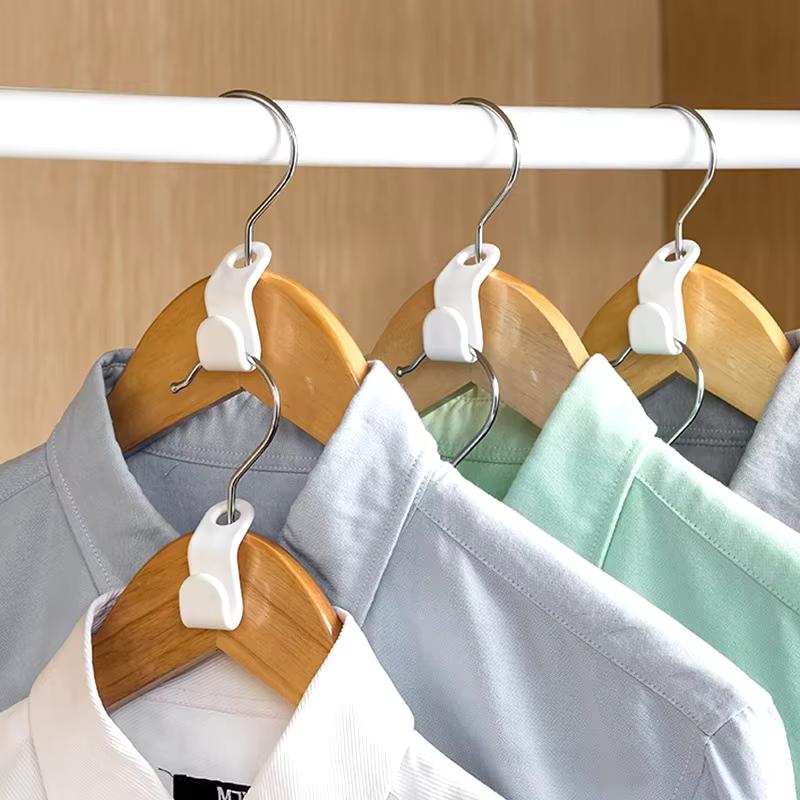30 Pcs Mini Clothes Hanger for Closet Connector Hooks Cascading Plastic Wardrobe Coat Organizer Rack Holders Space Saving Hooks