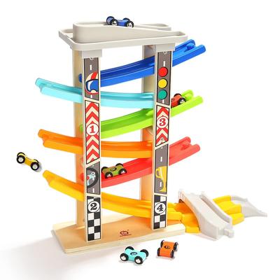 Mokkansha Slope Car Spinning Rainbow Looping Toy Extension Mini Baby Set of 6 Wooden Kindergarten Entry Fingertip Training Toy, Slider, Slope,