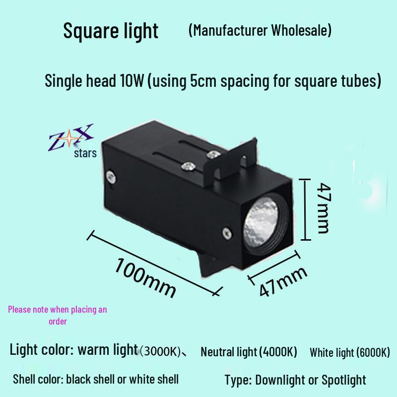 

Алюминиевый квадратный тубус потолочный точечный светильник и решетка встраиваемый светильник