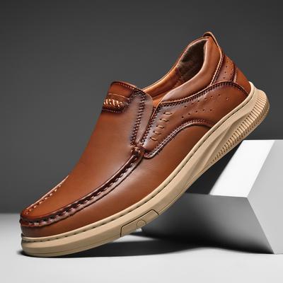 Sapatos casuais de couro masculinos moda primavera e verão solas macias para exterior sapatos confortáveis sapatos de couro para vestido de negócios sapatos para dirigir