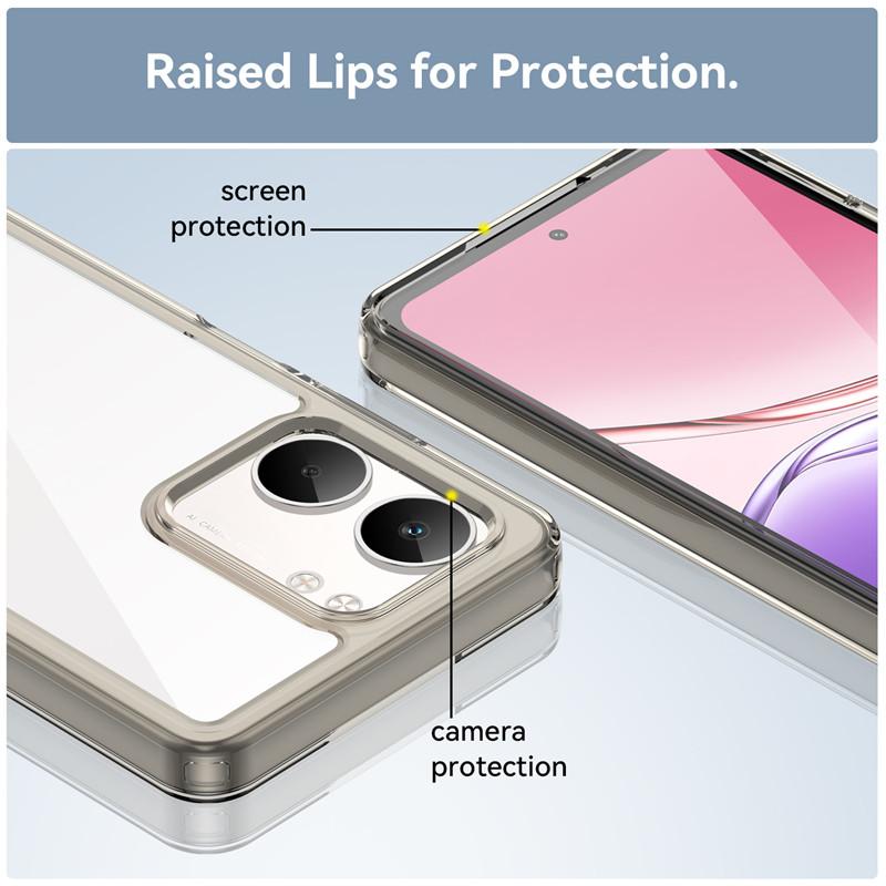 For OPPO A5x 5G Case OPPO A5x 4G Cover TPU Border Acrylic Backplane Bumper Protective Phone Cases For OPPO A5x Global Funda