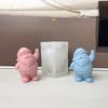 Christmas Santa Silicone Candle Mould Reusable Sturdy Crafting Tool for Holiday Decorations and Baking Supplies
