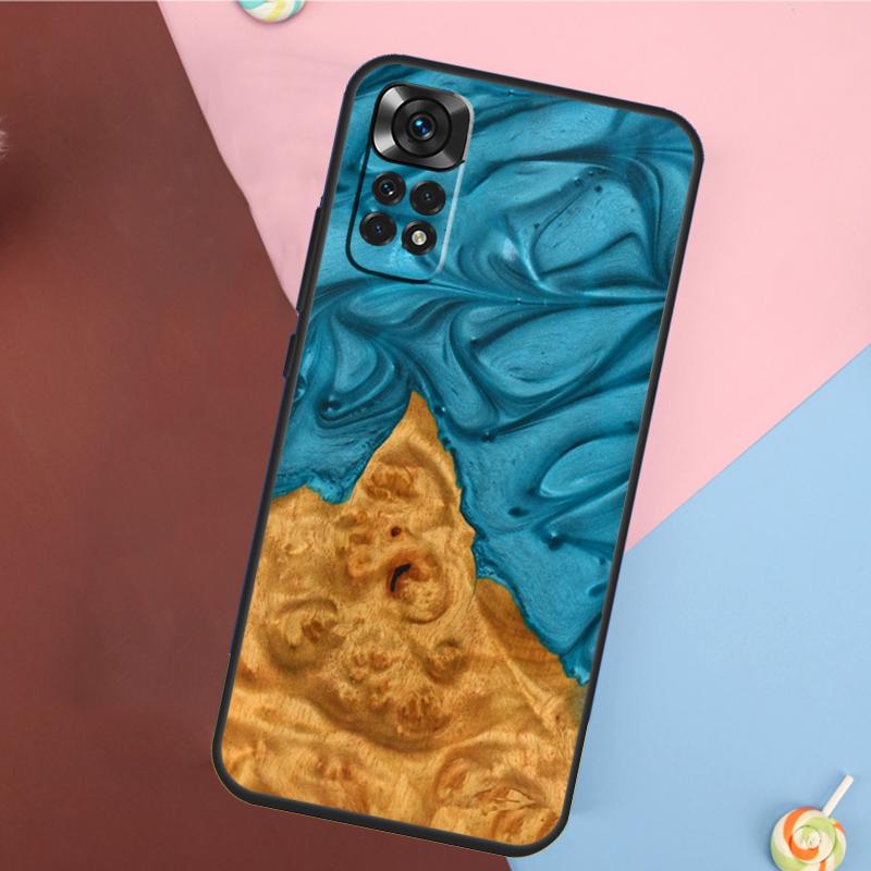 

Resin Wood Cover For Xiaomi Redmi Note 13 14 Pro 12 11 9 10 9S 10S 11S 12S Redmi 14C 10C 12C 13C Case Redmi Note 11S
