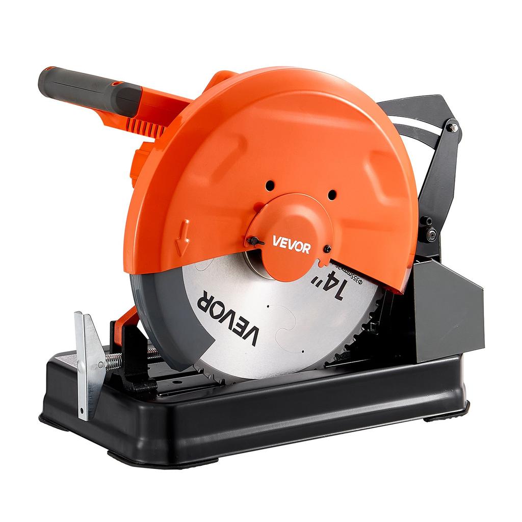 VEVOR Chop Saw 355 mm Cold Cut Blade 3500 W Brushless Motor Cut Off Saw, For Cutting Metal, -45 degrees to 45 degrees Adjustable Angle