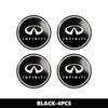 4 Stück Auto Styling Felgennabendeckel Emblem Reifenfelgenaufkleber Dekor für Infiniti QX50 QX30 QX60 G25 JX35 FX35 FX37 FX50 EX35 EX25 W1