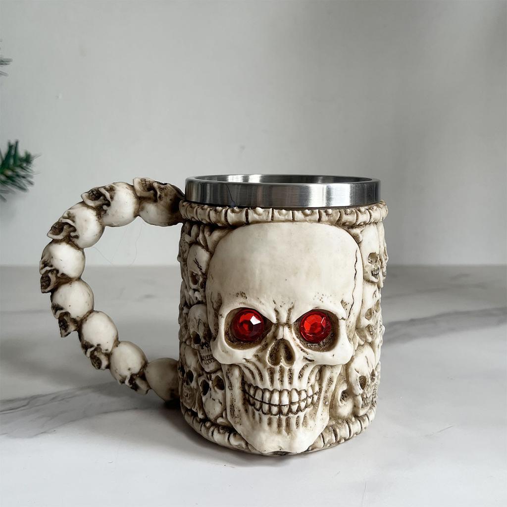 Resin Crafts Simulation Skull Mug Beer Mug Creative Gift Ornament Storage Bucket