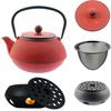 Cast Iron Kettle 0.8L Imbrzk Infuser Tea Strainer + Heater