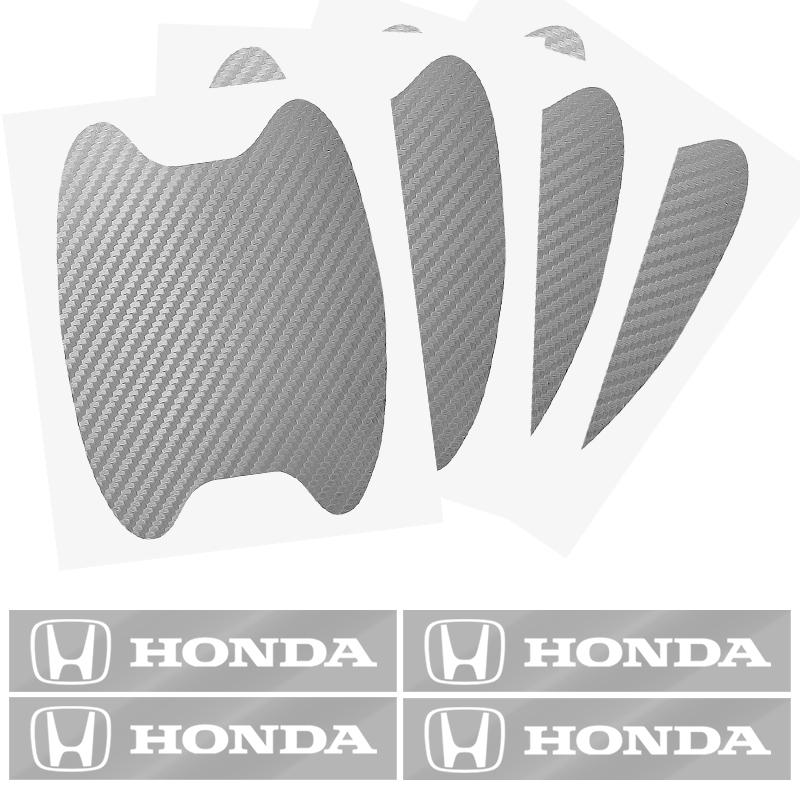 Car Door Sticker Carbon Fiber Scratches Auto Handle Protection Film For Honda Fit Mugen Insight Type S R VTEC Modulo Vezel SiPilot Fit XRV CRV HRV Dio