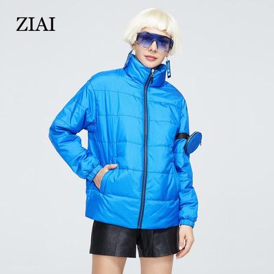 Μπουφάν Λεπτά βαμβακερά outwear Άνοιξη Φθινοπωρινό Γυναικείο Παλτό Σχέδιο τσάντα βραχίονα Κοντά πάρκα Γυναικεία ZM-8763