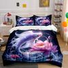 3Pcs Vibrant Koi Leaping With Lotus Duvet Cover Set With 3D Printing Design Soft Polyester Bedding Set All-Season Comfort