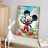 Disney Diamond Painting, Mickeys Bubble Garden Healing Theme Illustration Cute DIY Rhinestone Mosaic Cross Stitch Kit Embroidery Gift Home Decor