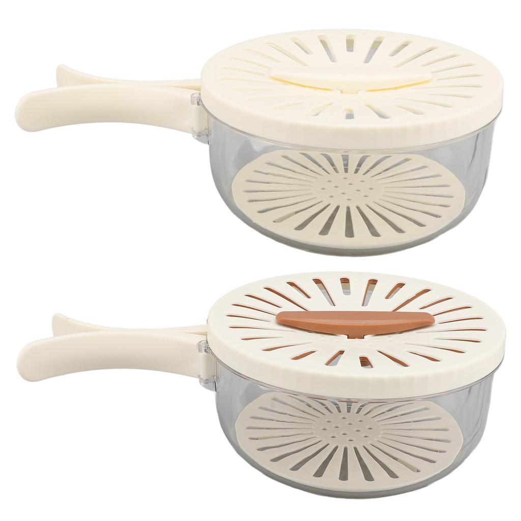 Fruit Vegetable Washing Bowl Thickened Double Layer Multifunctional Draining Bowl with Lid Foldable 