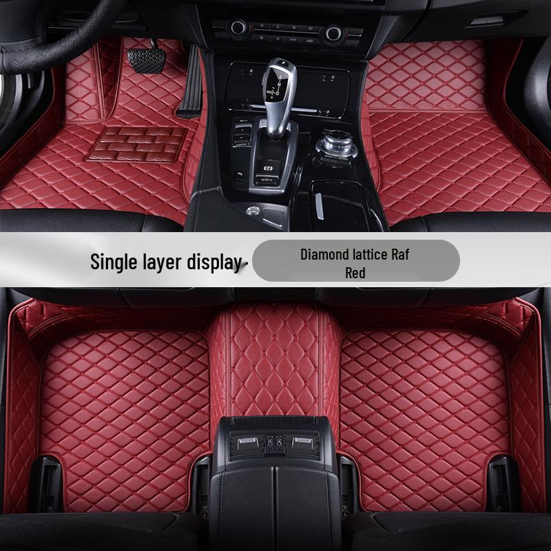 Premium Double/Single Layer Diamond Car Floor Mats - Full Coverage, Dirt-Resistant, Fits Thousands of Models