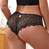 Underpants Women Briefs Hollow Out See-through Lace Thin Bow-knot Sexy Panties Mid Waist High-elasticity Lady for Daily Wear