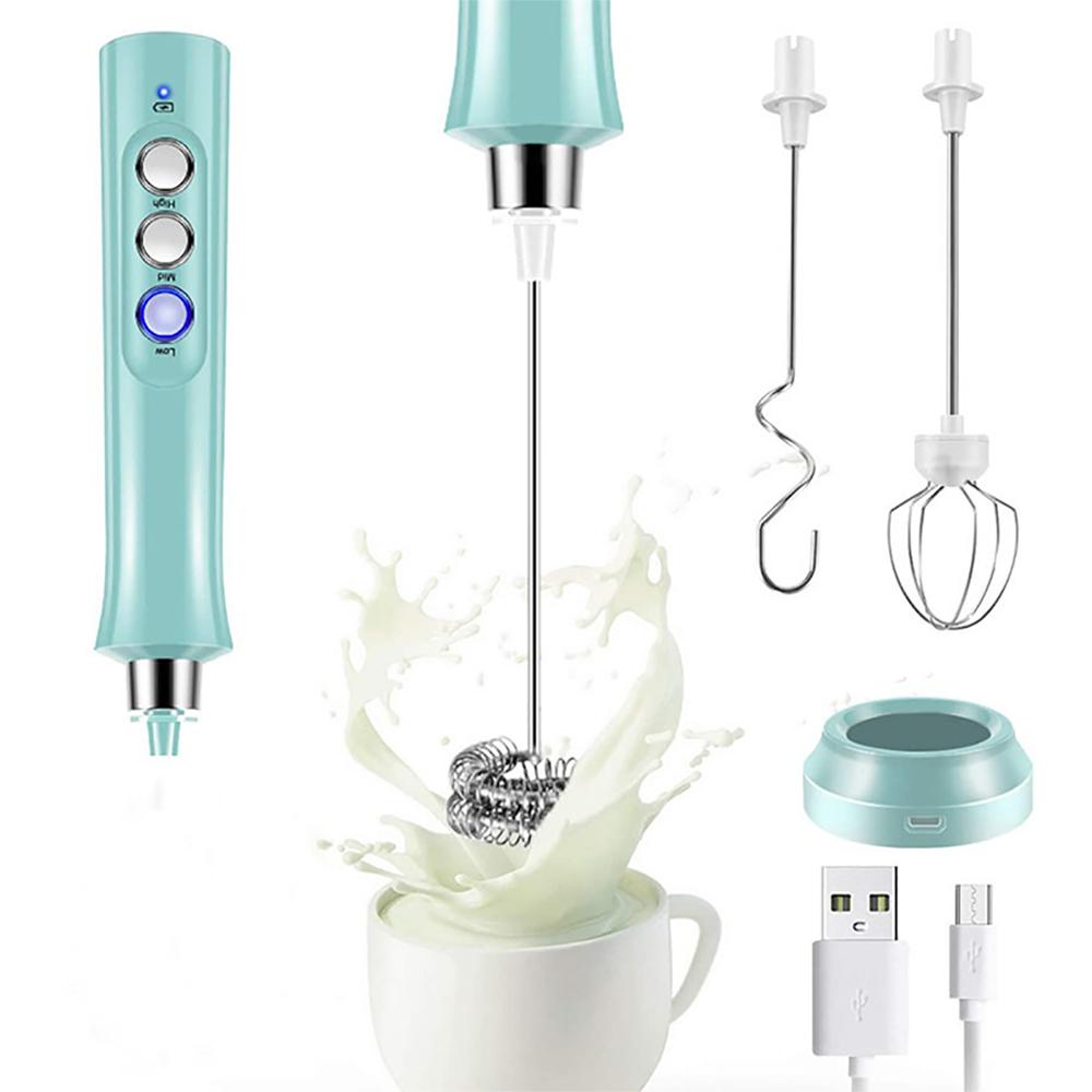 

Ручной электрический вспениватель молока, электрический блендер, беспроводной вспениватель молока, кухонный мини-прибор, инструмент для перемешивания синий