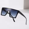 New Large-frame One-piece Sunglasses European And American Fashionable Square Frame Sunglasses For Women Colorful Glasses