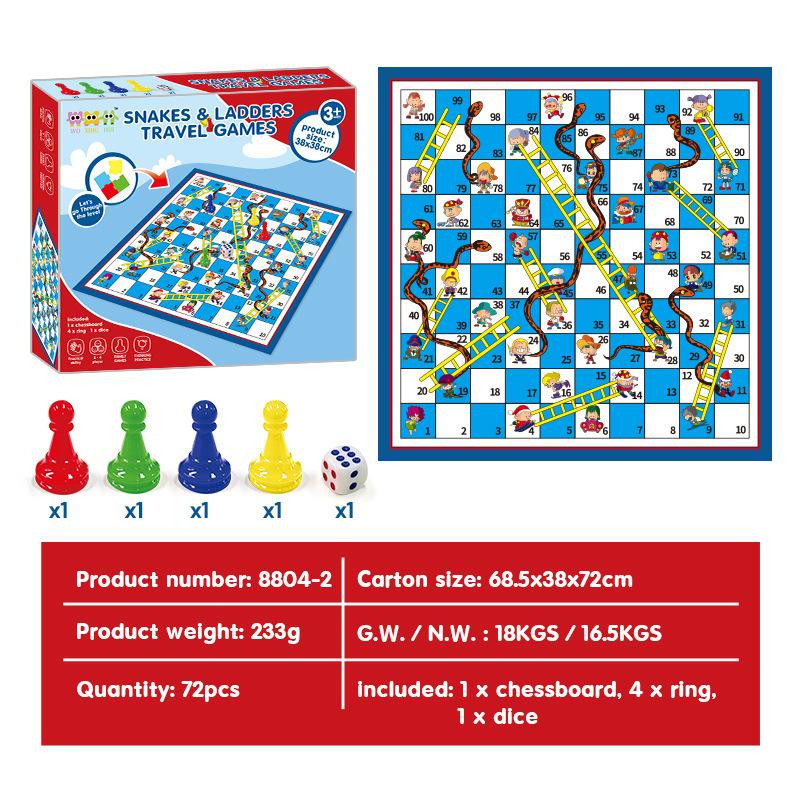 Cross-border Bestseller International Children Snakes Ladders Strategic Board Game Parentchild Interactive Educational