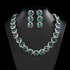 Water Diamond Claw Chain Earring and Necklace Set , Rhinestone Jewelry for Wedding Birthday Party Gift