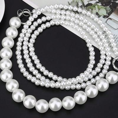 Double-layer High-bright Bead Bag Pearl Chain, Jewelry Pendant, Portable Oblique Shoulder Silk Thread Bag Chain.