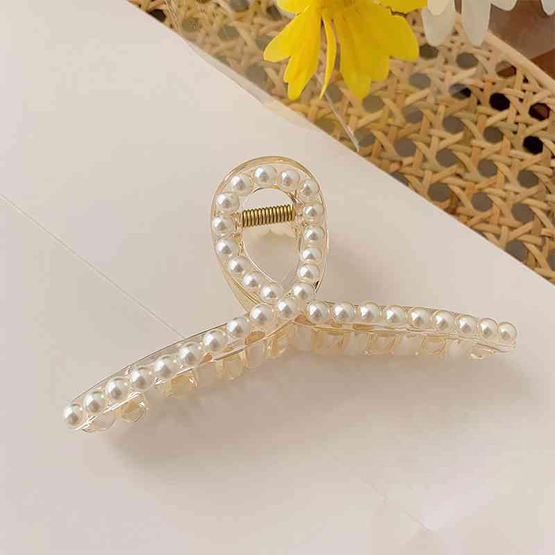 Fashion Elegant Pearl Hair Claws Women Hairpin Barrette Hair Accessories Girls Hair Crab Hairgrips Ornament