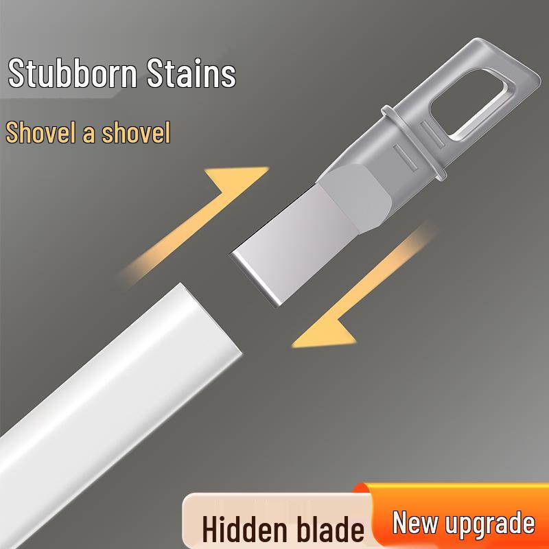 Long-Handled Crevice and Scraper Brush for Cleaning Tile Corners and Floor Gaps