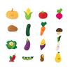 Noriter Fruit + Vegetable Infant Felt Magnetic Teaching Aid Set, Korean Popular Puzzles