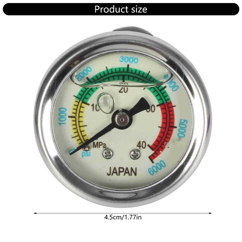Steel Air Pressure Gauges Waterproof Designs Strong Double Scale Pressure Meter Upgrades for Scubas Tank Monitoring