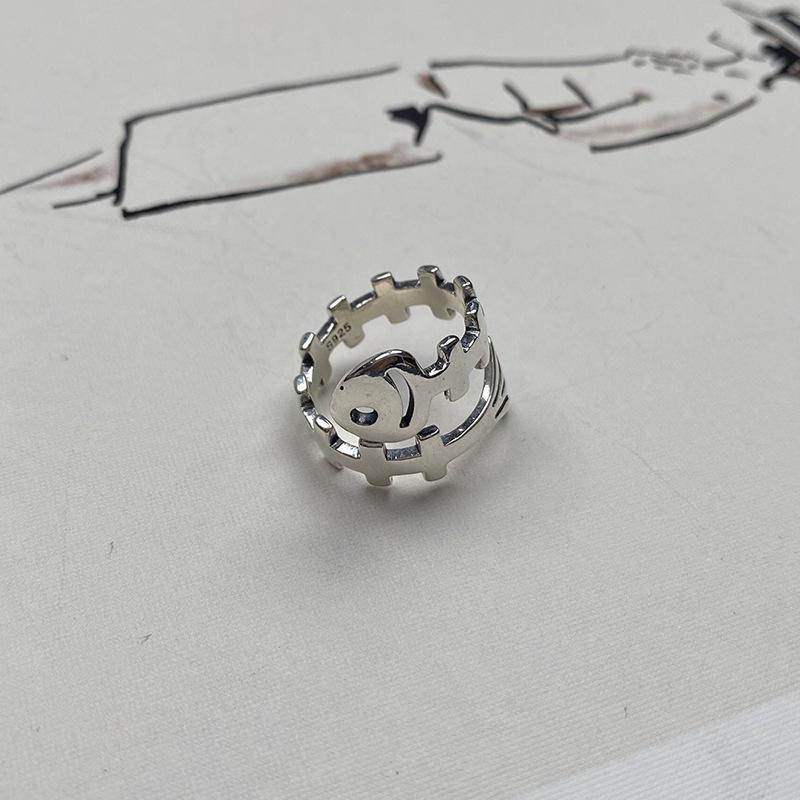 

Винтажное кольцо-обертка в виде рыбы из стерлингового серебра 925 пробы: Трендовый женский аксессуар на указательный палец в корейском стиле