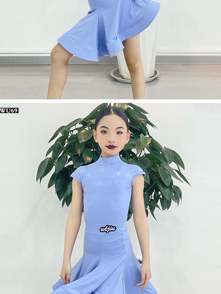 W69 Professional Latin Dance Dress for Girls - 2025 Exam Competition Standard