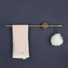 Hemu-non-perforated Wooden Towel Rack for Toilet, Simple and Creative, Extendable Towel Pole
