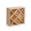 Zeller 13171 Casier à vin en bois naturel forme losange, 52 x 25 x 52 cm
