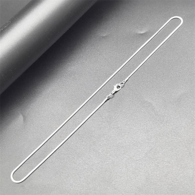 10/20/50pcs Silver Plated 1.2mm Clavicle Chain Necklaces for Women Men Fashion DIY Necklace Chain Accessories GZW