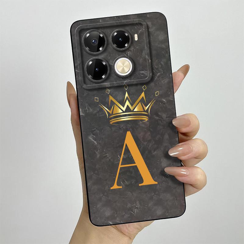 Phone Case For Infinix Note 40 4G X6853 Note 40 Pro Plus X6851B 40 Pro 4G X6850 5G X6851 Fashion Letters Matte Soft Cover Funda
