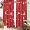 2pcs, 2D FLAT PRINTING Curtains (Without Rod) Festive Trees(1) Holiday Printed Curtains Yarn Curtains Holiday Perfect for Living