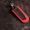 QGIP1 Carbon Fiber Car Keychain Anti-loss Keyring For Porsche Cayenne Panamera Macan 911 Taycan Boxster Cayman 918 Pajun Accessories