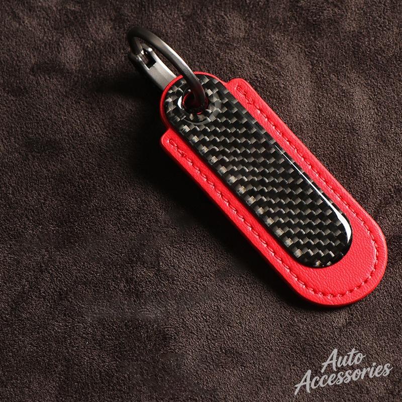QGIP1 Carbon Fiber Car Keychain Anti-loss Keyring For Porsche Cayenne Panamera Macan 911 Taycan Boxster Cayman 918 Pajun Accessories