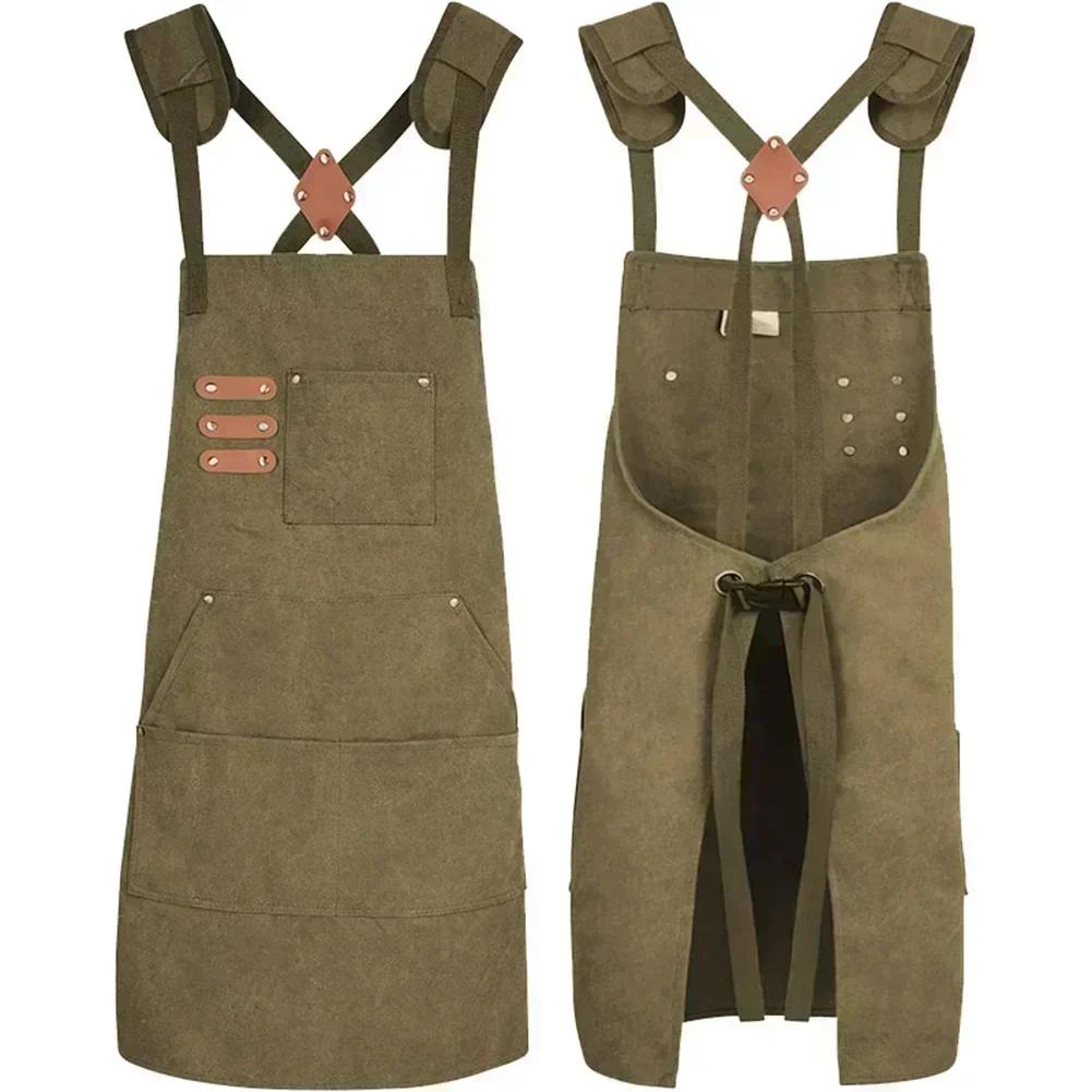Thick Canvas Carpentry Gardening Men And Women Work Apron Café Thick Canvas Carpentry Gardening Men And Women Work Apron Café
