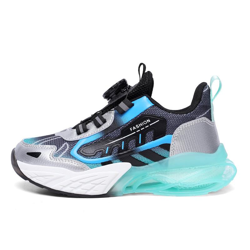 Batch of children's sports shoes 2025 spring and autumn new boys' mesh breathable running shoes medium and older children's button dad shoes