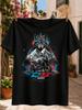 Unisex Crew Neck Short Sve Grunge Splash Ink Graphic Tee Wolf Mountain Adventure Motorcycle Unisex All TShirt