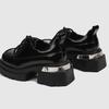 2025 Spring and Autumn New Versatile Popular British Style Small Leather Shoes French Hepburn Style Thick-soled Heightened Thick-heeled Loafers