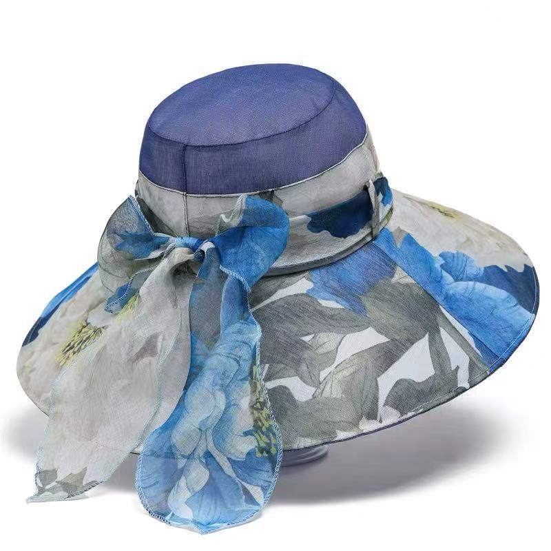 Women's Stylish UV Protection Wide-Brim Sun Hat for Summer Travel