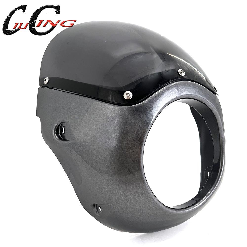 

Headlight Shade Fairing Motorcycle Front Headlight Cover Retro noses Fairing For Triumph Trident 660 2021-2024 Modification сірий