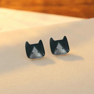 1 Pair Stud Earrings No Burrs Lightweight Kitten Design Ear Studs Allergy-free Invisible Non-irritating Earrings Jewelry Gift