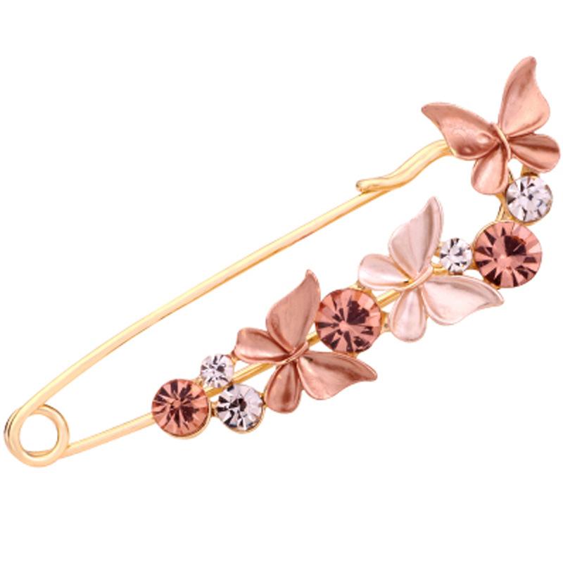 1PCS Large Pin Bohemian Style Shiny Brooch Coat Anti-exposure Silk Scarf Buckle Shawl Buckle Pin Versatile Corsage