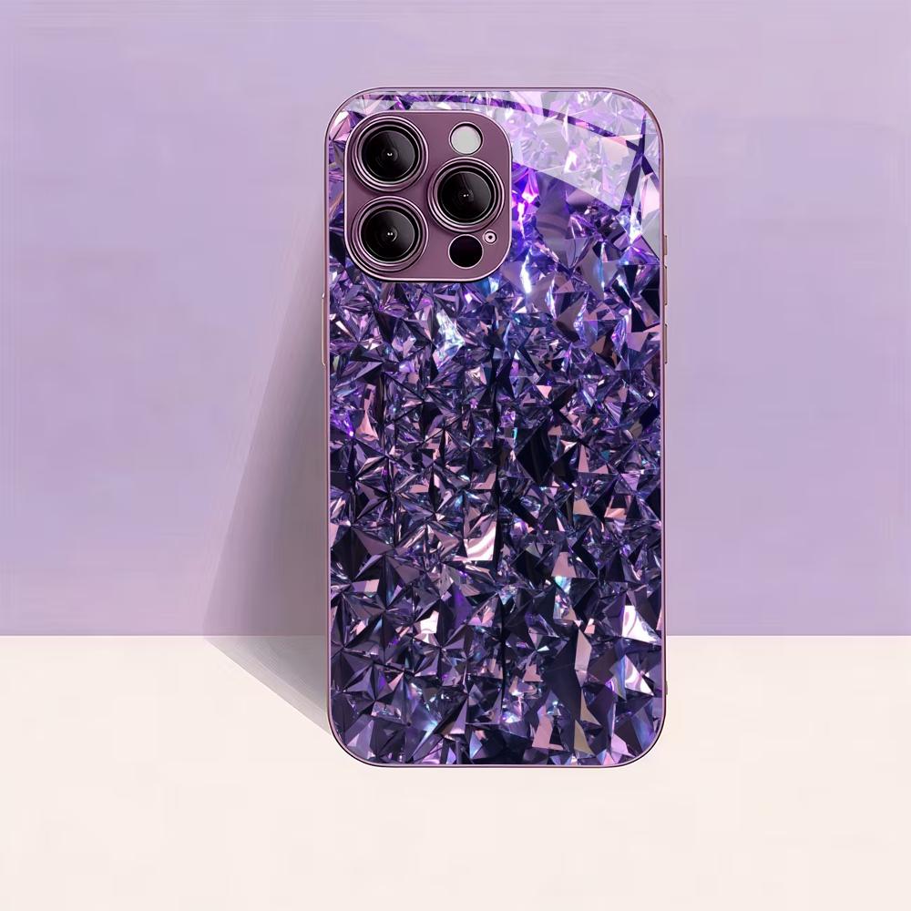 Violet Gold Hot-selling New Exquisite Protective Case Phone Case Metallic Paint PhoneCase for iPhone 17 16 15 14 13pm Pro Plus