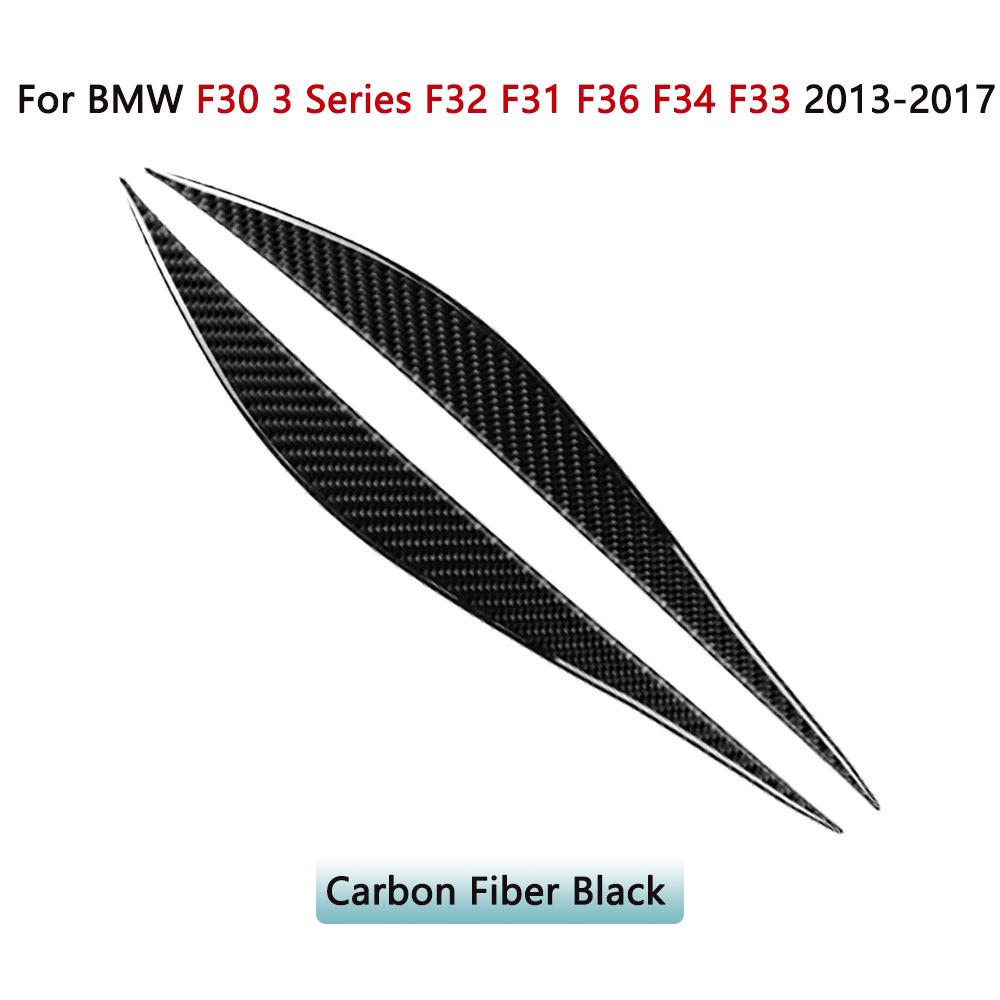

2Pcs Car Front Headlights Eyelids Eyebrow Cover Trims Stickers ABS For BMW F30 F31 318i 320i 2012 2013 2014 2015 2016 2017 2018