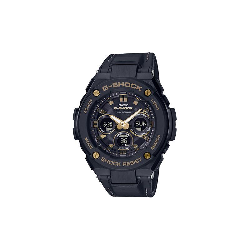 

Casio CASIOG-STEEL series-S disc dual display fashion trend contrast color street retro classic pointer three eye dual display dial GST-S300GL-1A чорний