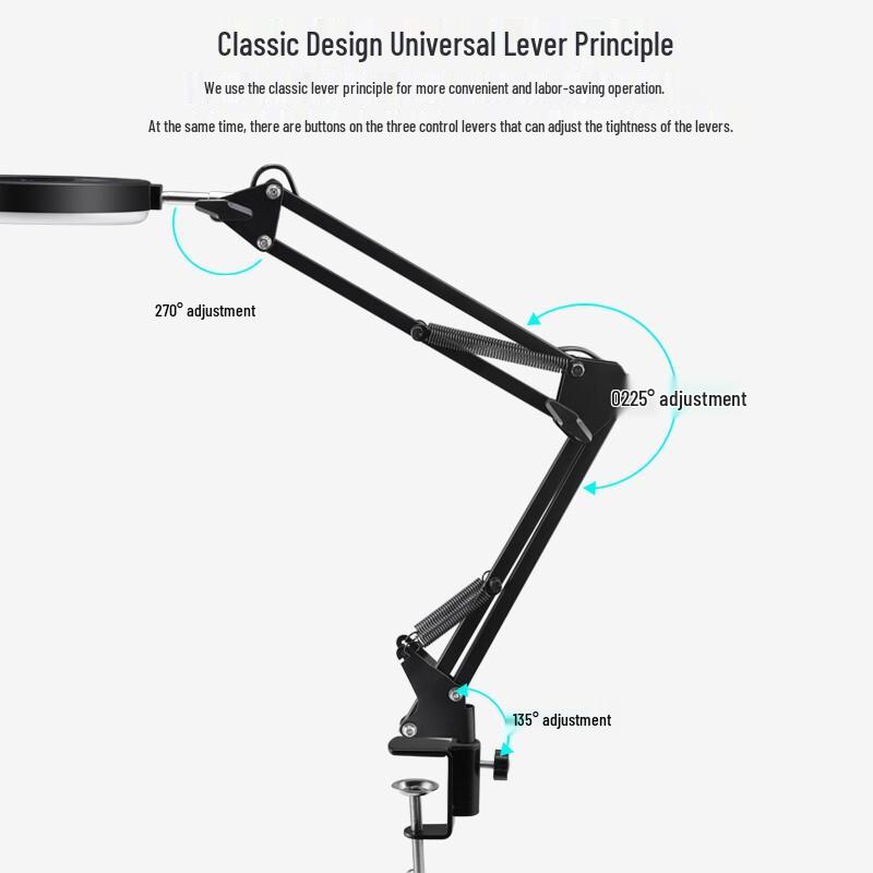 Chiweng Desk Clamp LED Magnifier Lamp