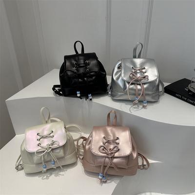 Cute Korean Version of Bow-shaped Backpack with Small Bag with Hand-held Personality Backpack for Women New Trendy and Fashionable Backpack