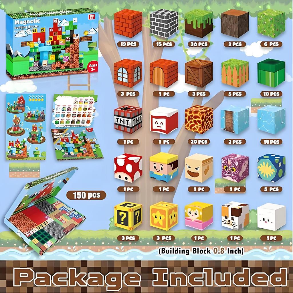 Magnetic Unicorn Building Blocks Assembly Toy Set